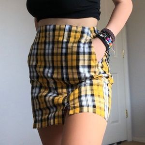 NWT Plaid Mini Skirt